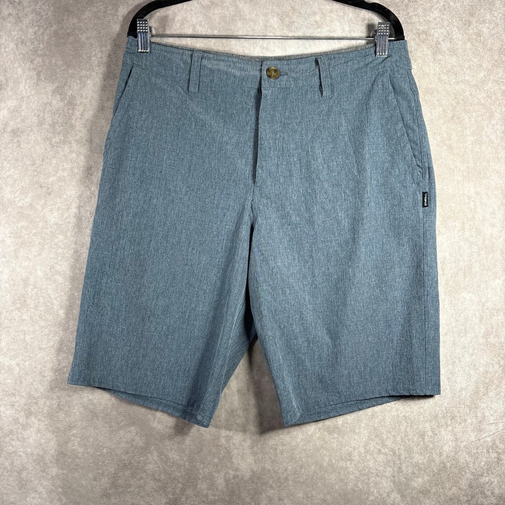 O'Neill Shorts Men 33 Blue Hybrid Heathered Stretch Quick Dry Boardshorts Casual